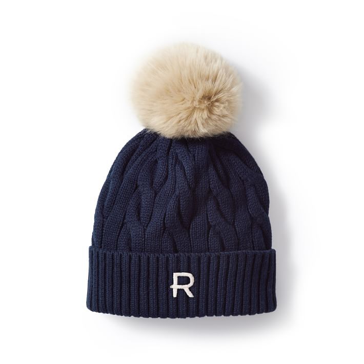 Cable Knit Pom Pom Hat | Mark and Graham