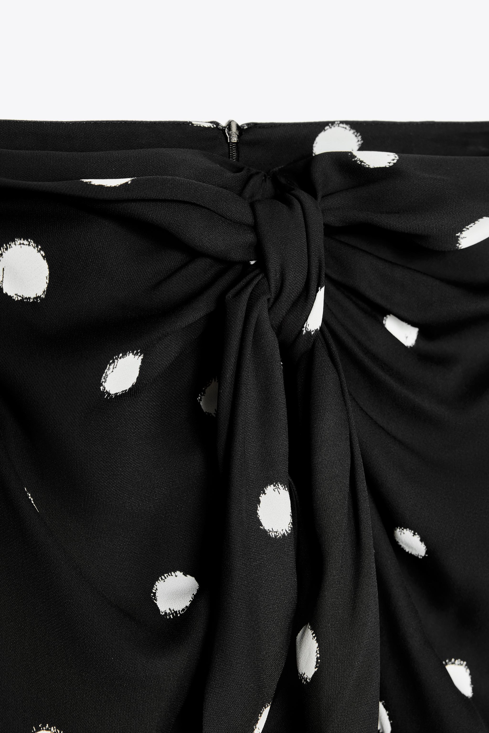 ZW COLLECTION POLKA DOT MIDI SKIRT | Zara US