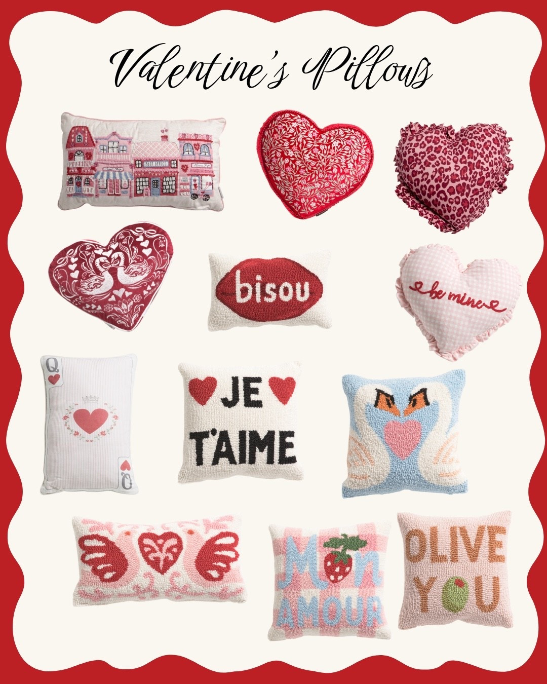 The cutest pillows for valentines!!! #pillows #decor #valentines #homegoods #marshalls #tjmaxx @Marshalls @tjmaxx 

#LTKHome #LTKValentine #LTKSeasonal