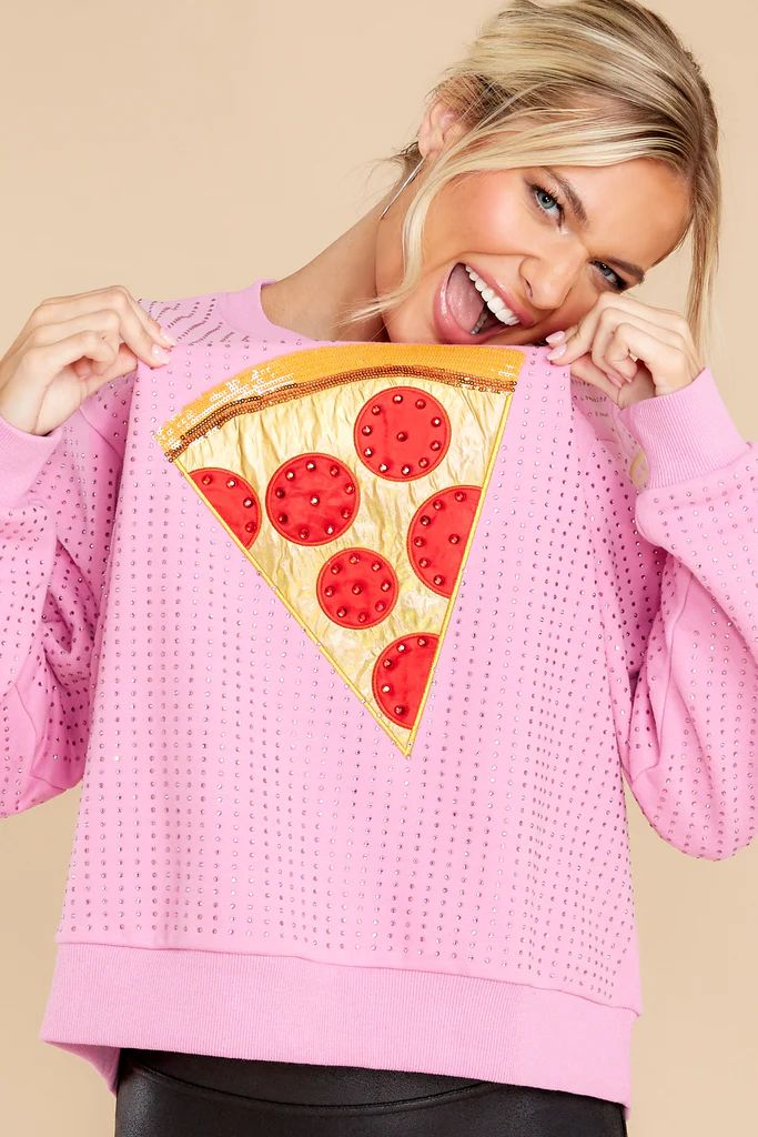 Pizza Pink Sweatshirt | Red Dress 
