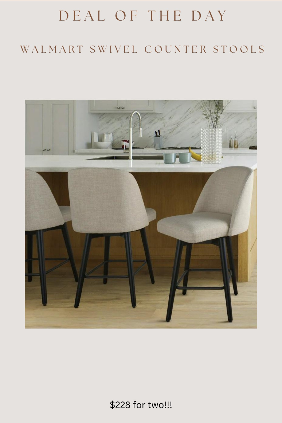 Just found these gorgeous swivel counter stools!! New item alert! Gorgeous style, look so high end, and only $114 per counter stool 🤯 this style is typically $400+ 

#LTKSummerSales #LTKSaleAlert #LTKHome