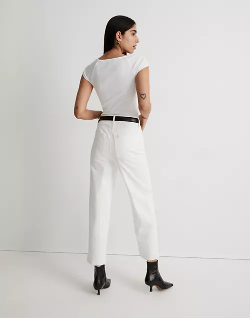 The Perfect Vintage Wide-Leg Crop Jean in Tile White | Madewell