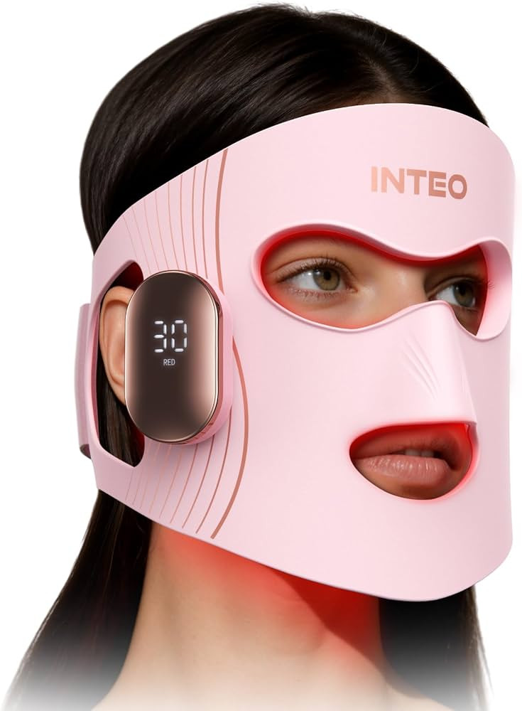 INTEO Red Light Therapy for Face, Red Light Therapy Mask, LED Face Mask | Amazon (US)