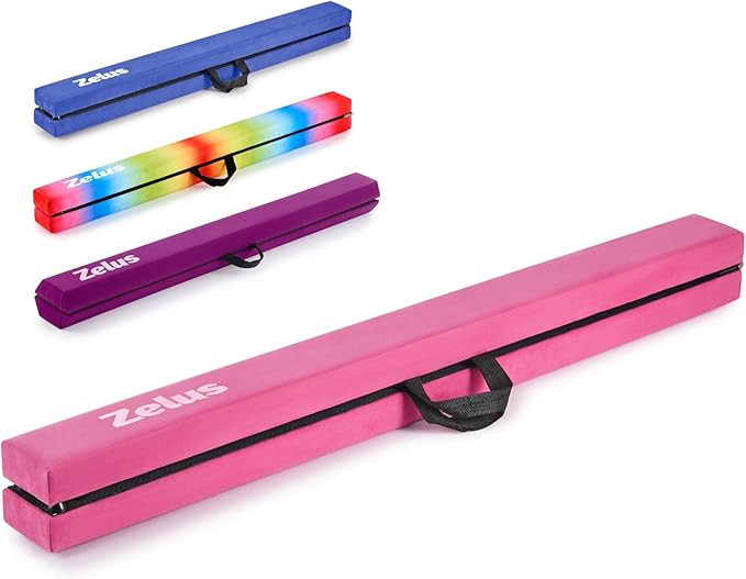 ZELUS 8' Folding Gymnastics Balance Beam, Floor Balance Beam w/Carry Handles Anti-Slip Base for K... | Amazon (US)