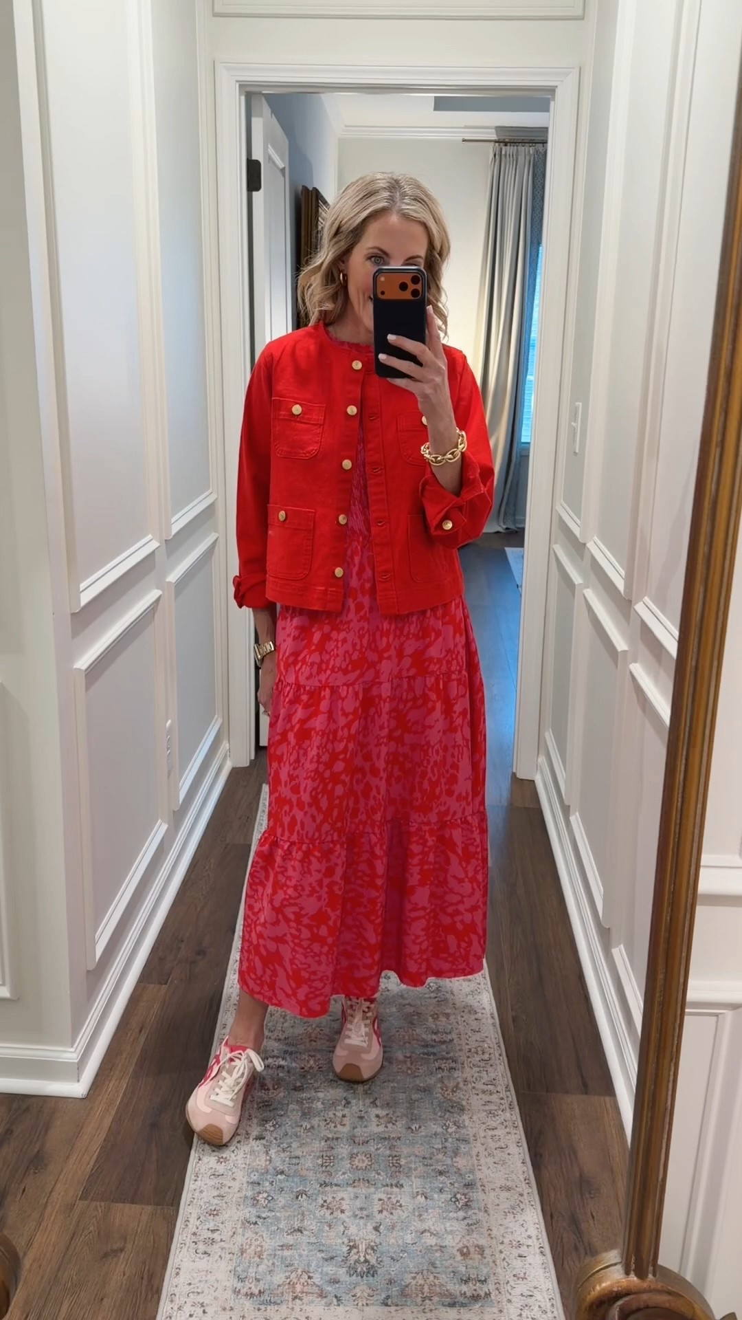 Saturday ootd for a little event I have to attend - love this Amazon dress with my Amazon sneakers. I just added a Walmart red denim jacket. Perfect for an extra layer  

#LTKValentine #LTKdayinmylife #LTKootd