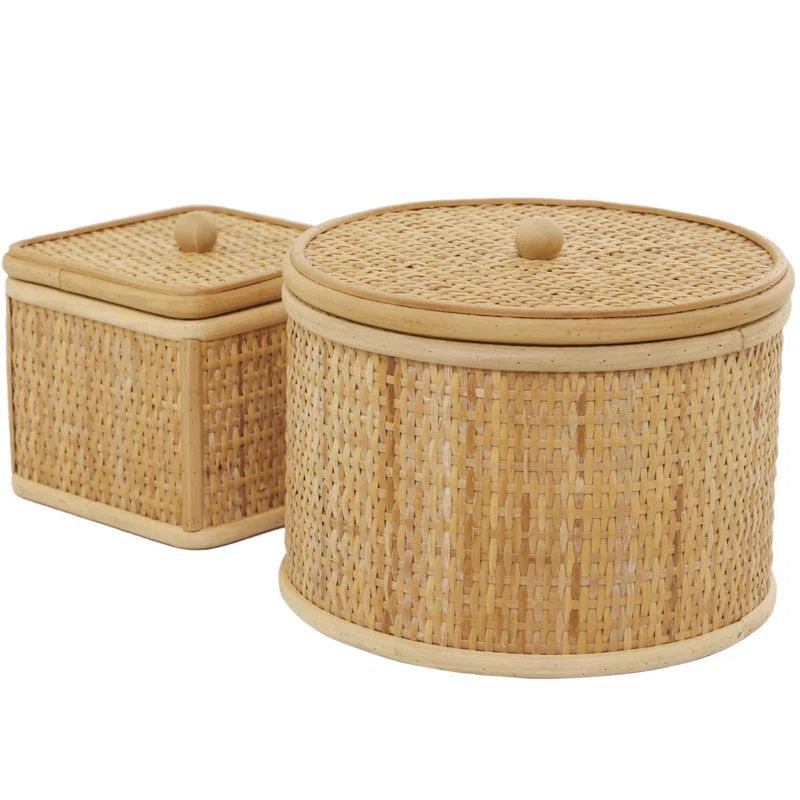 2 Piece Manufactured Wood Decorative Box Set | Wayfair North America