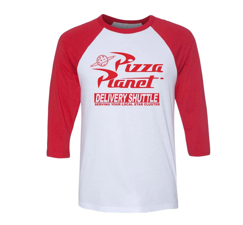 Pizza Planet Disney Toy Story Raglan T-shirt Halloween Costume Cosplay 3/4 Sleeve Shirts Men Unis... | Etsy (US)