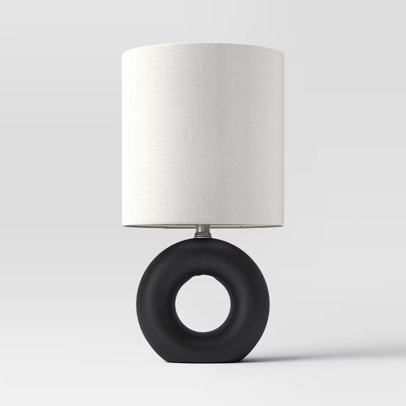 Abstract Ceramic Mini Table Lamp Black - Threshold™ | Target