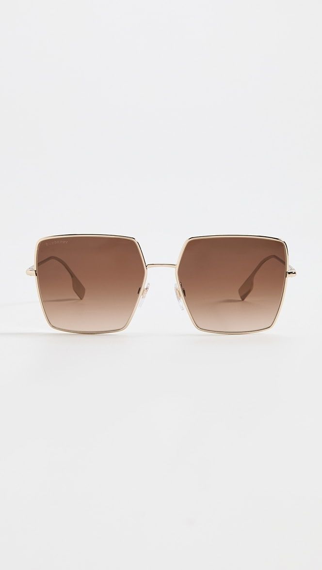 B Stripe Classic Reloaded Square Sunglasses | Shopbop