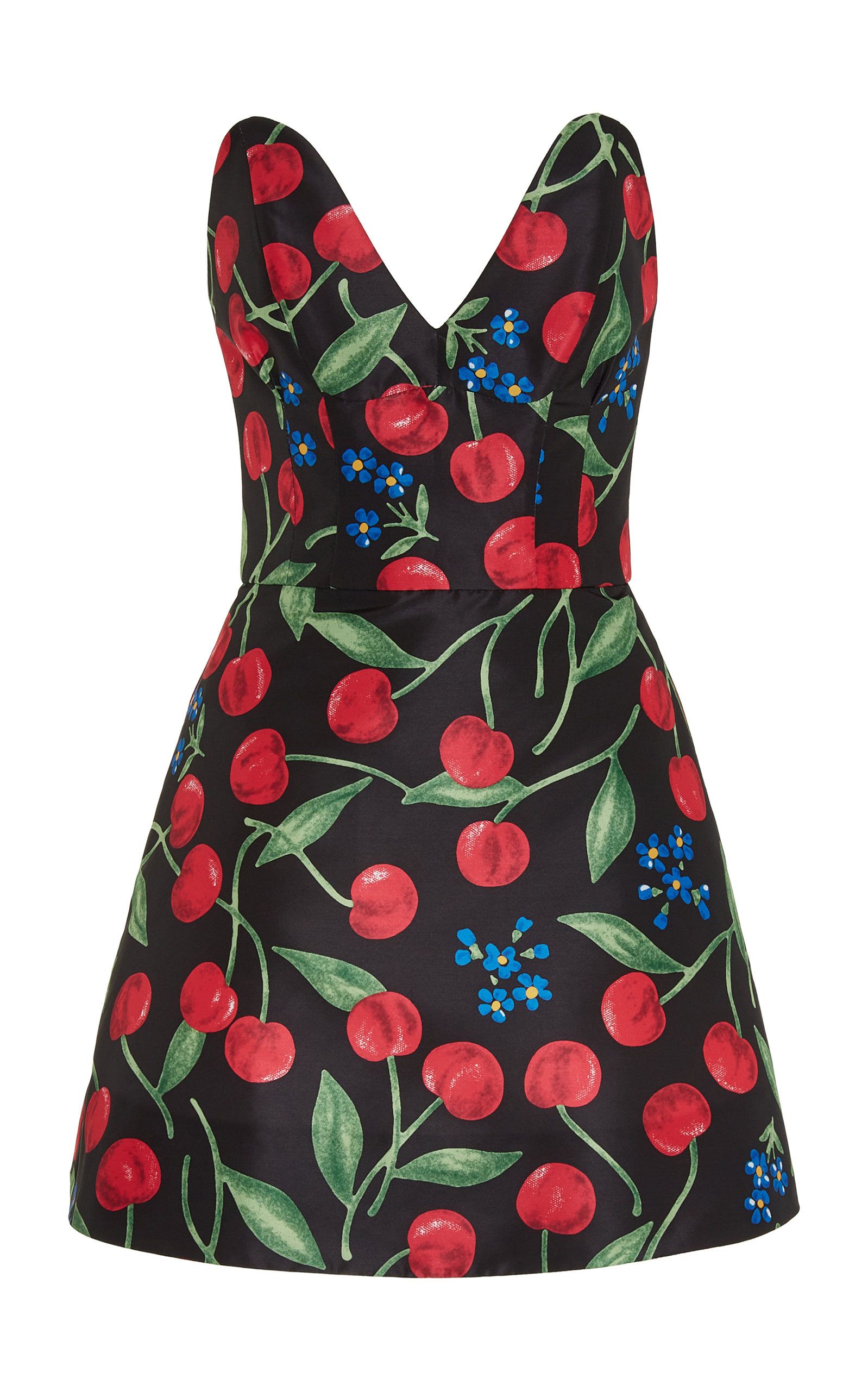 Carolina Herrera - Women's Cherry Print Mini Dress - Print - US 6 - Moda Operandi | Moda Operandi (Global)