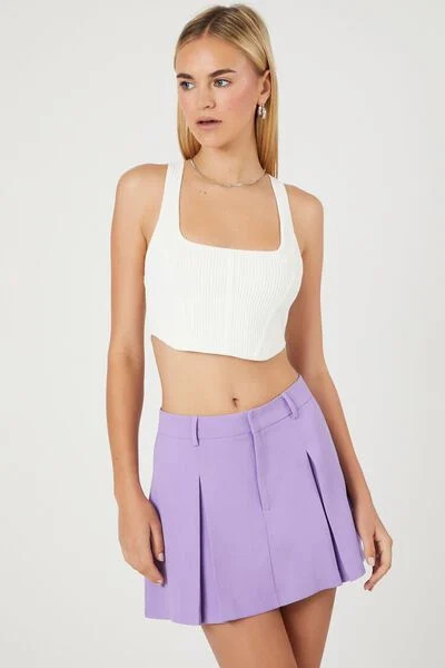 Pleated Mid-Rise Mini Skirt | Forever 21 (US)