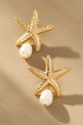 BaubleBar Mariam Starfish Shell Earrings | Anthropologie (US)
