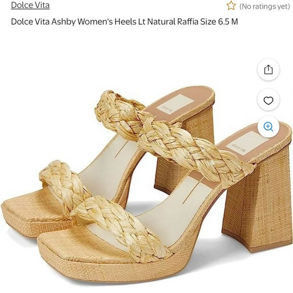 Dolce Vita Ashby Women’s Heels Lt. Natural Raffia - 7 | Poshmark