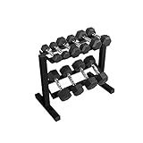 CAP Barbell 150-lb Hex Dumbbell Weight Set with Horizontal Rack | Amazon (US)