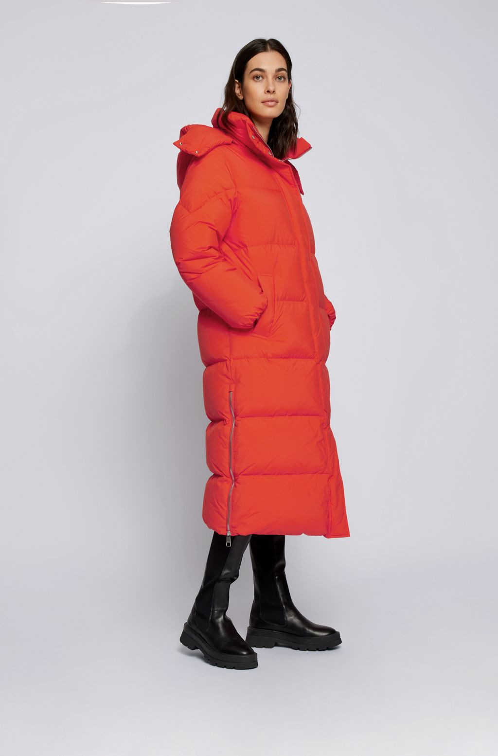 BOSS - Relaxed-fit parka in recycled fabric with detachable hood | Hugo Boss (UK)