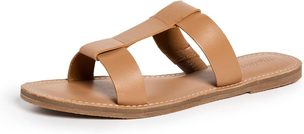 Madewell Women's Boardwalk Rhea T Strap Slides | Amazon (US)