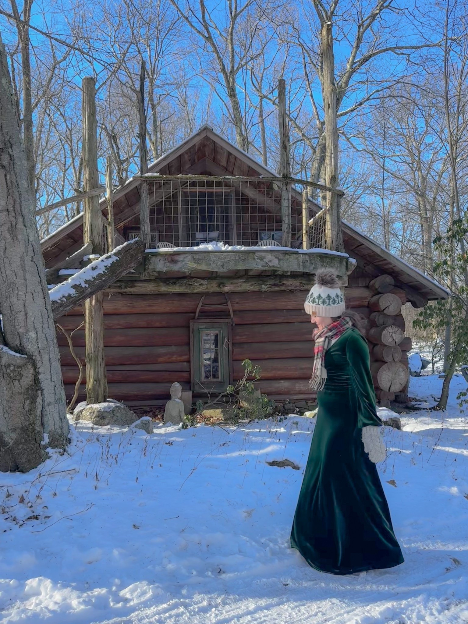 Winter walks in a fancy holiday dress 👗 

#LTKdayinmylife #LTKHoliday #LTKSeasonal