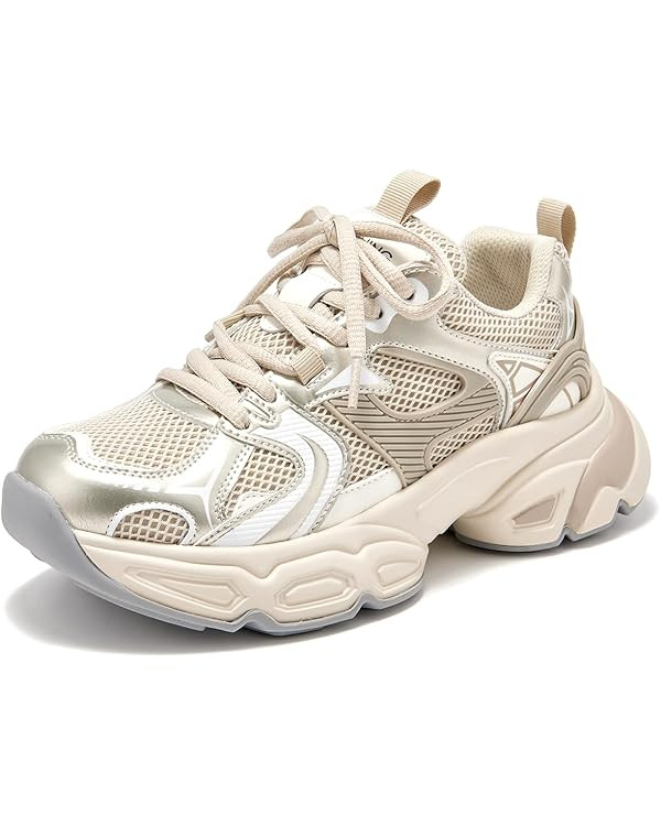 BEAU TODAY Womens Chunky Sneakers Platform Fashion Sneakers for Women Non-Slip Breathable Women's... | Amazon (US)