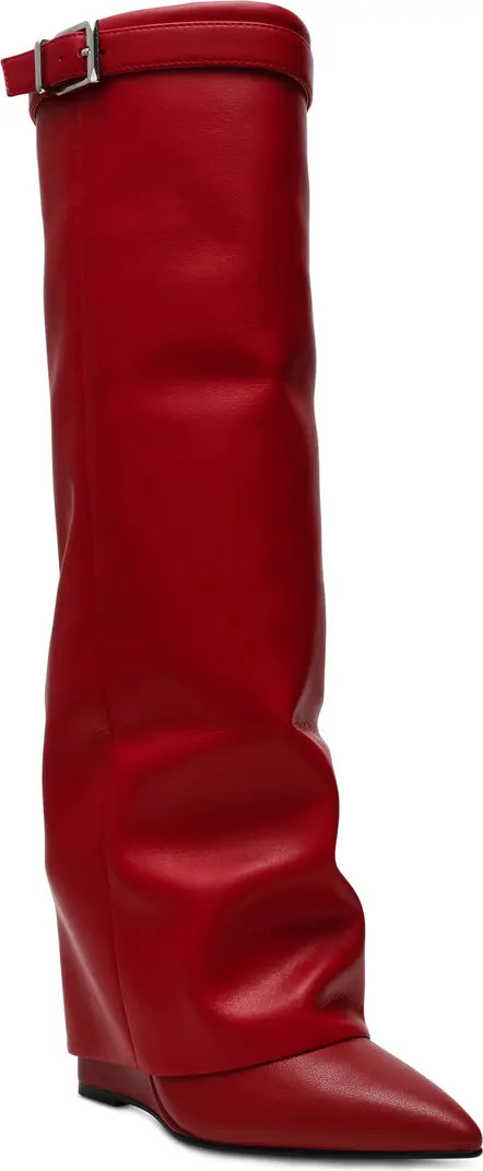 Corenne Foldover Shaft Pointed Toe Knee High Boot (Women) | Nordstrom