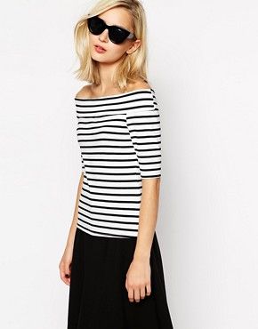 River Island Stripe Bardot Top | ASOS US