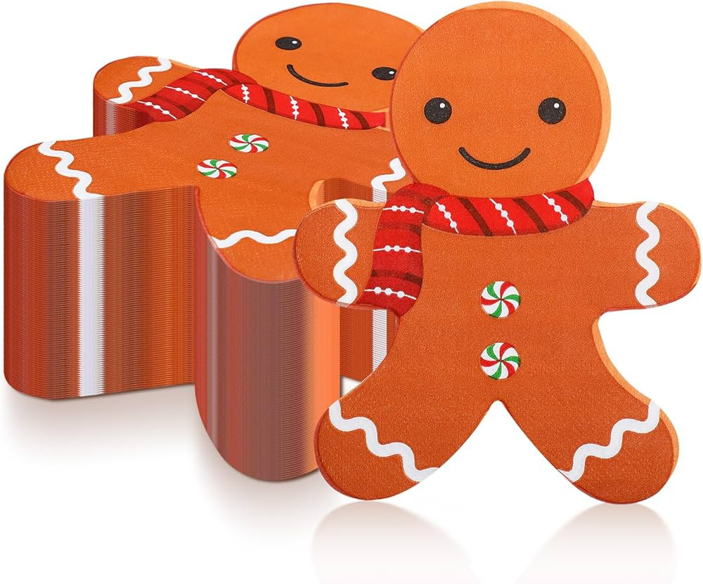 100 Christmas Napkins Bulk 3 Ply Disposable Paper Christmas Guest Napkins Xmas Disposable Hand To... | Amazon (US)