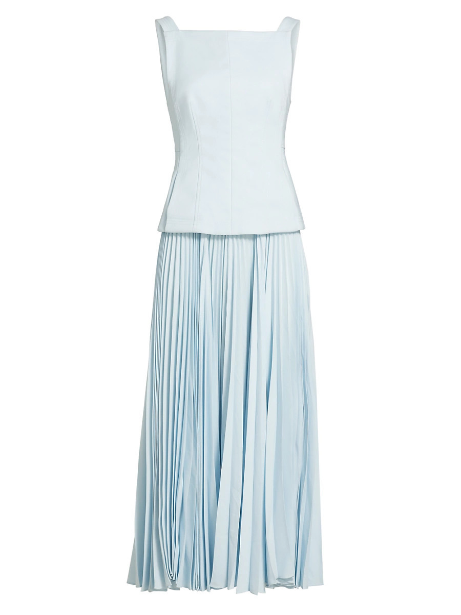 Women's Hollinshill Pleated Sleeveless Maxi Dress - Baby Blue - Size 4 | Saks Fifth Avenue