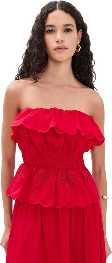 English Factory Women's Sweet Scallop Strapless Top | Amazon (US)