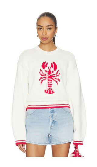 Lovers and Friends Cayden Lobster Sweater in Cream. - size S | Revolve Clothing (Global)