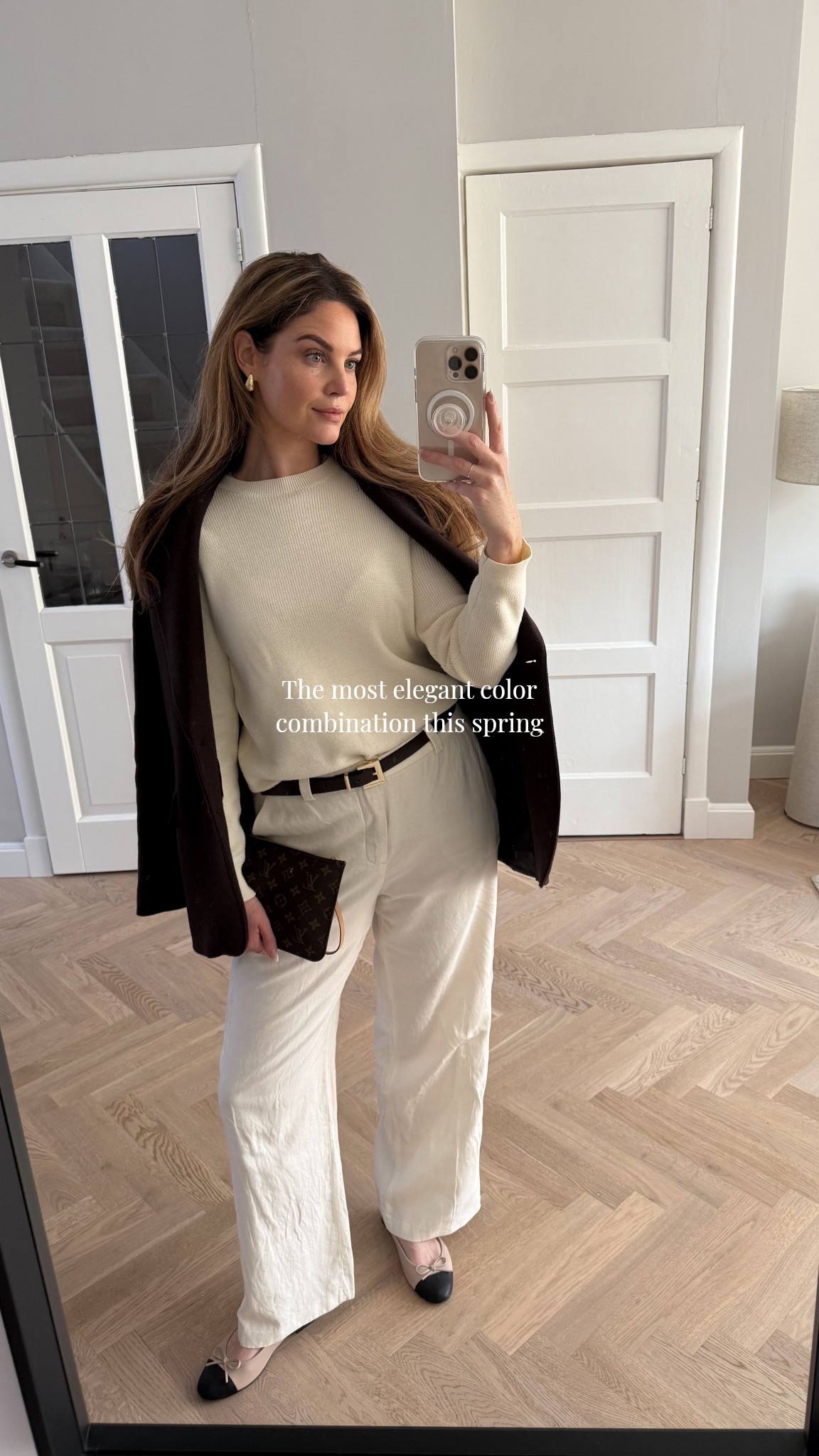 The most elegant color combination this spring 2025 🍦🤎

spring outfit inspiration 2025, spring styling, brown outfit, cream outfit, butter outfit inspiration, vanilla outfit, winter outfit, ootd, winter inspo, spring inspo, winter workwear outfit, workwear outfit, chic casual outfit, blazer outfit, daily walk outfit, lente outfit, cream trousers, spring 2025 trend 