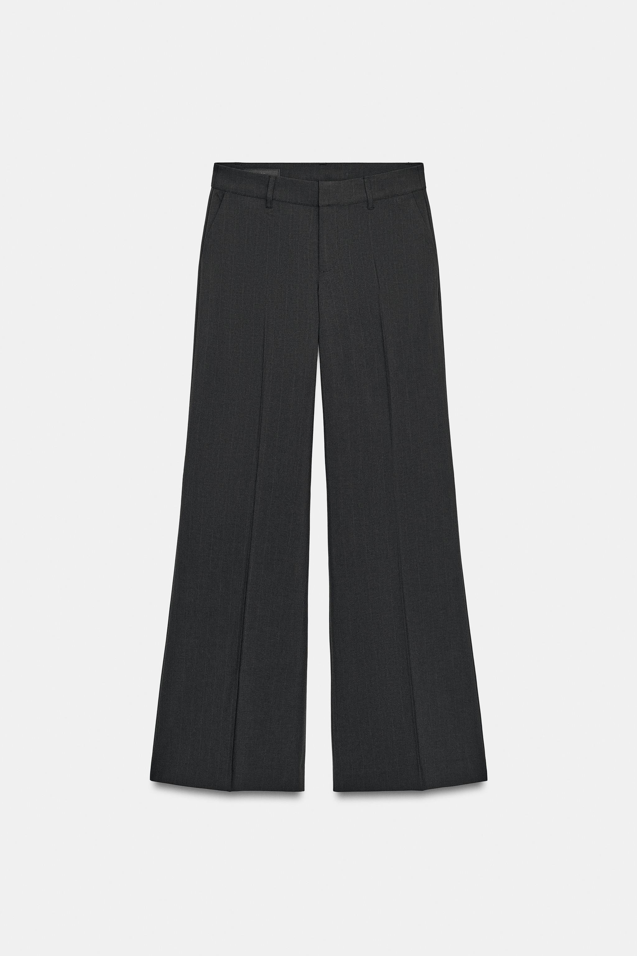 LOW-RISE PINSTRIPE TROUSERS | Zara UK