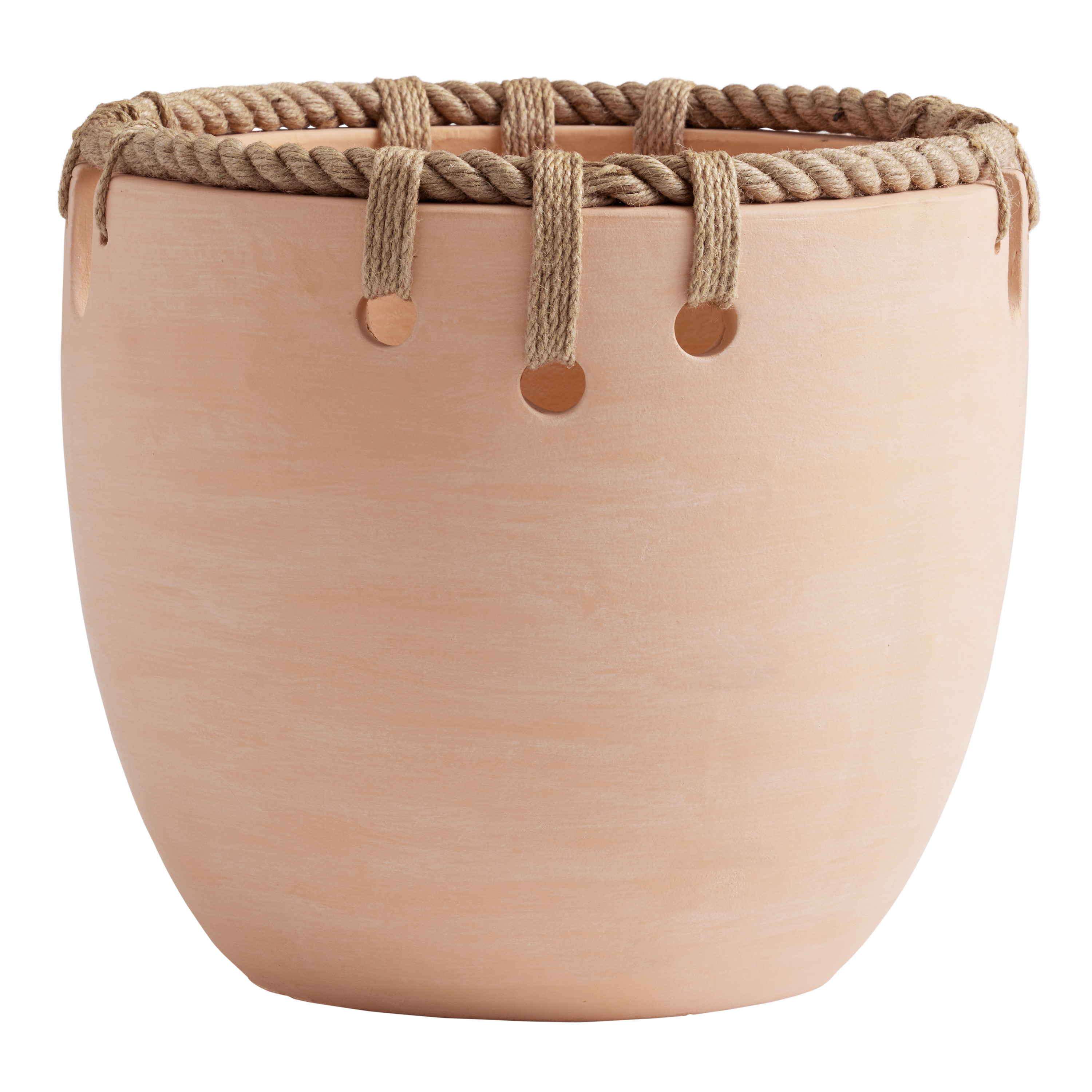 Vera Terracotta Rope Outdoor Planter | World Market