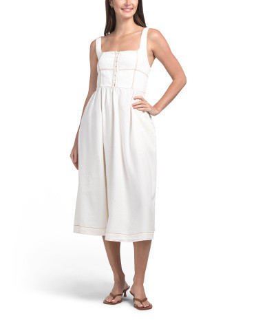 Corset Detail Denim Midi Dress | TJ Maxx