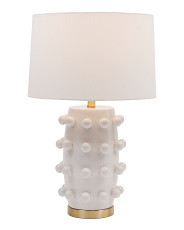 26in Dot Textured Ceramic Table Lamp | TJ Maxx