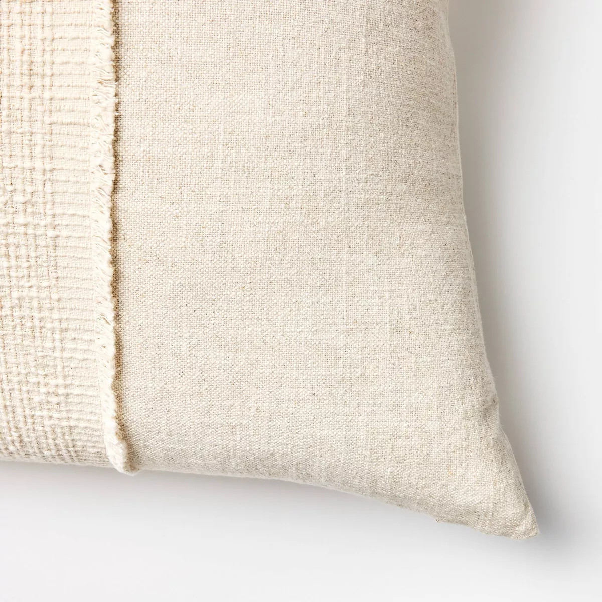 Oversized Pieced Square Throw Pillow Cream/Neutral - Threshold™ designed with Studio McGee | Target