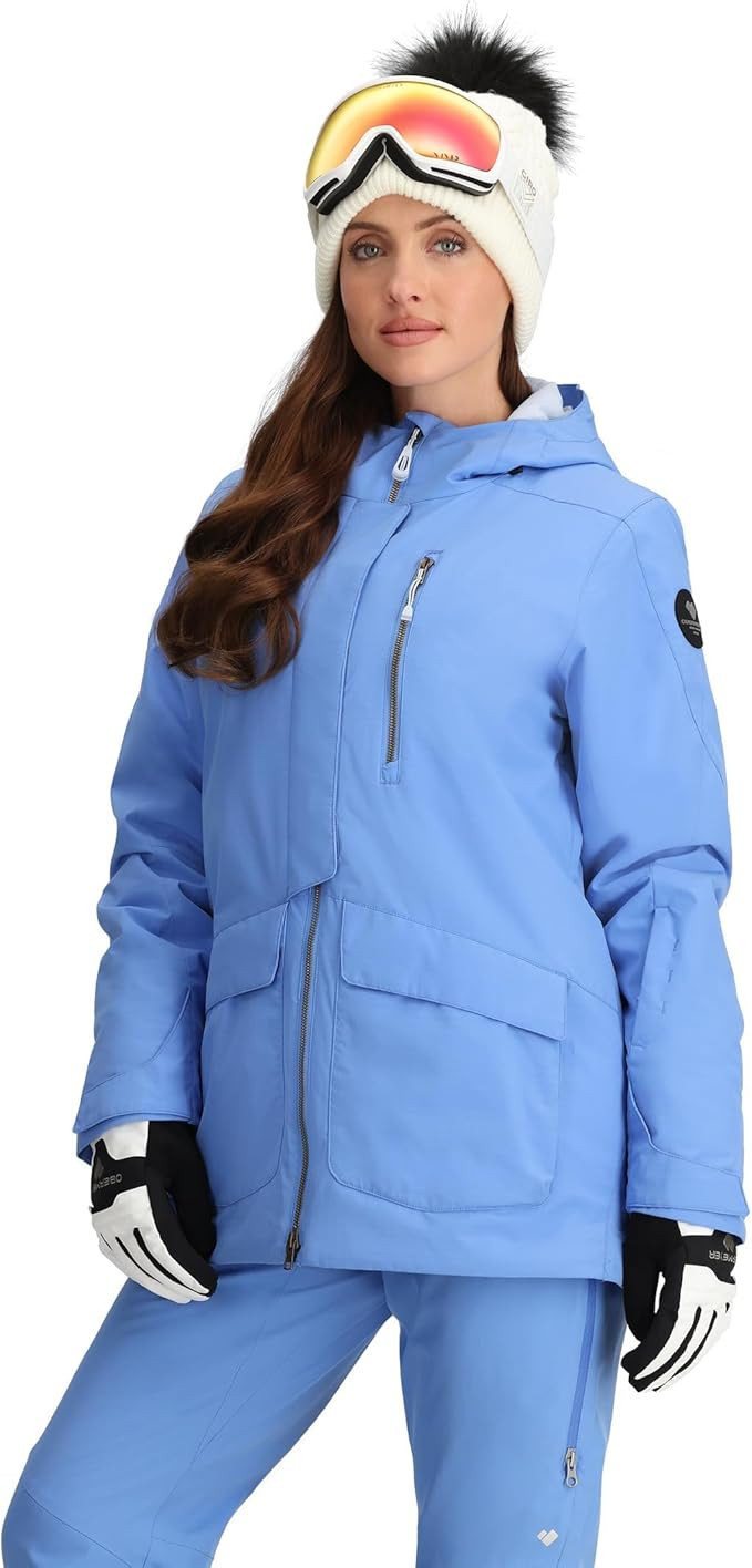 Obermeyer Womens First Tracks Jacket Mosaic Blue 2 | Amazon (US)