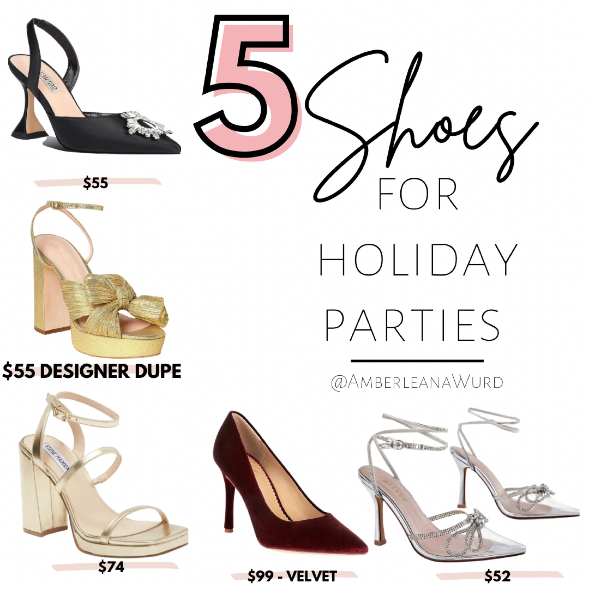 The perfect holiday shoes under $100!! Christmas shoes! Designer dupes! Party shoes! 

#LTKunder100 #LTKHoliday #LTKunder50