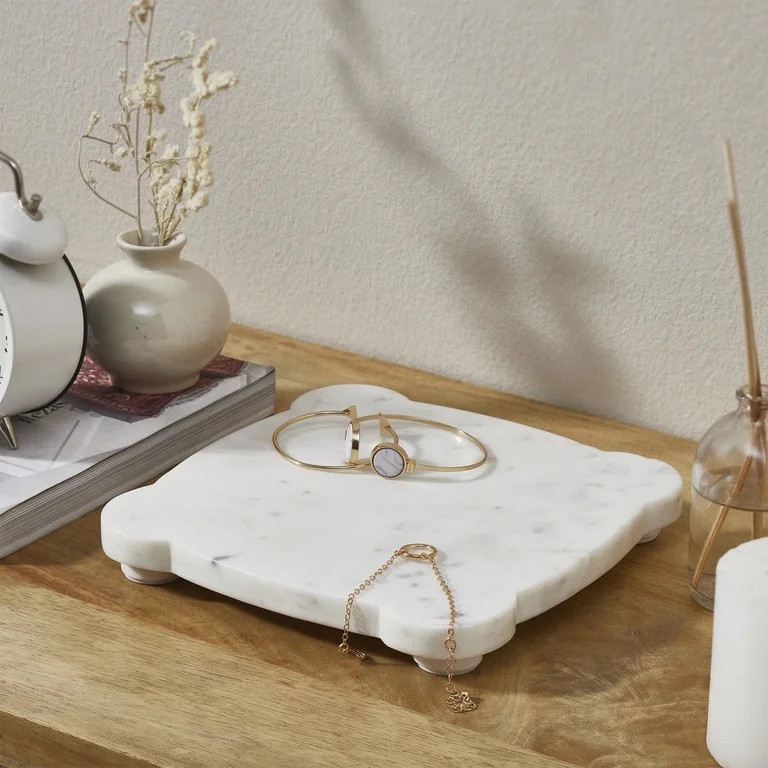 $14 marble tray ✨ NEW footed marble tray 

#LTKHome #LTKSaleAlert