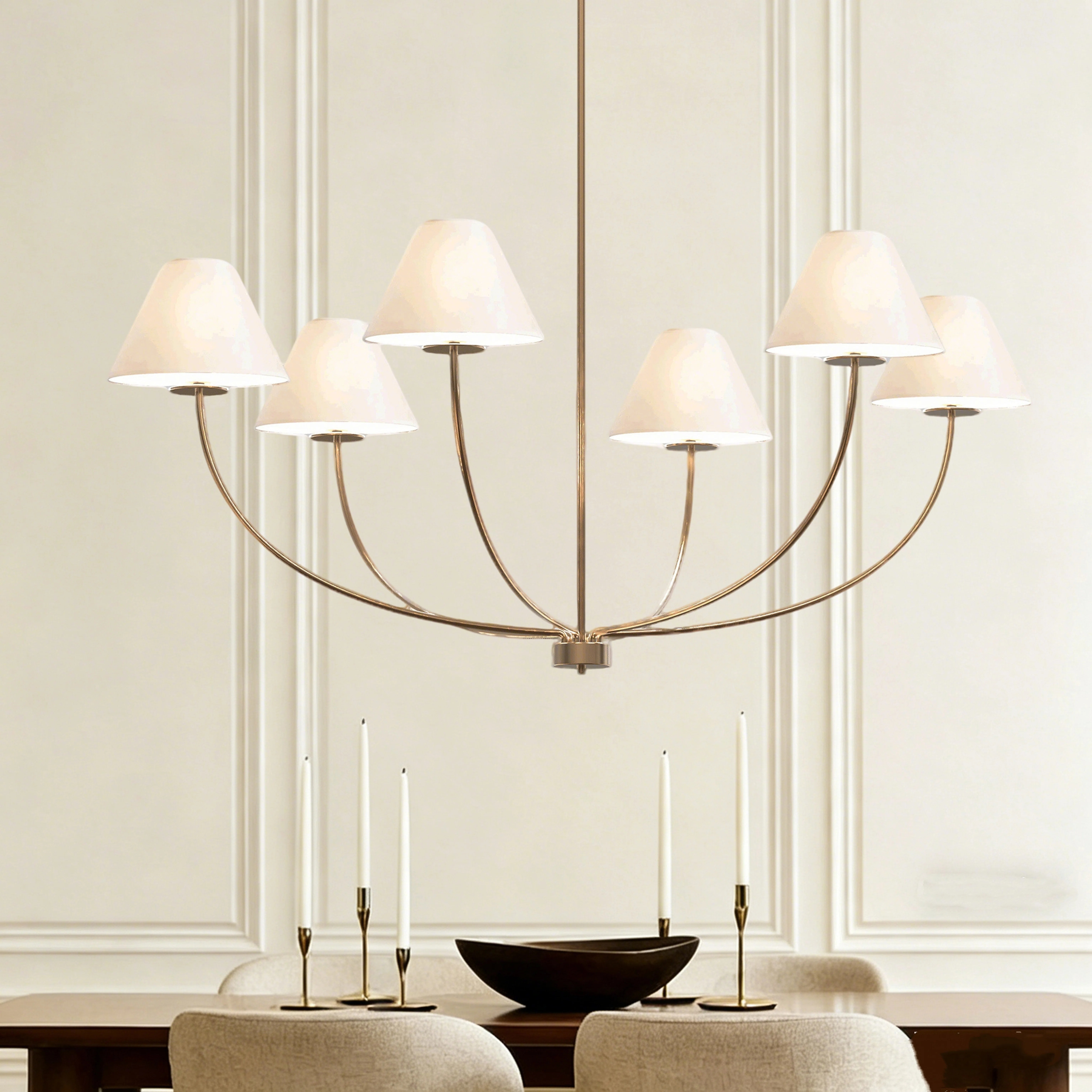 6-Light Oversize 47 inches Dimmable Classic Chandelier | Birch Lane