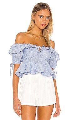Tularosa Maggie Top in Powder Blue from Revolve.com | Revolve Clothing (Global)