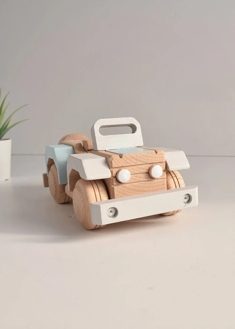 Jeep wrangler wooden car - Nursery eco friendly decor - Wooden vehicle jeep toy - Personalized gi... | Etsy (US)
