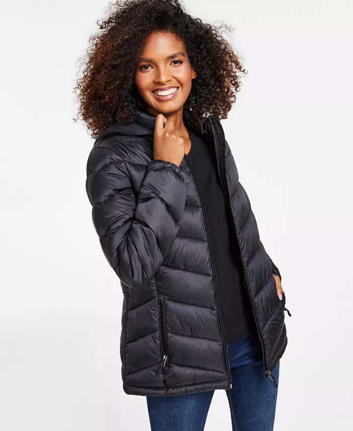 Women's Packable Hooded Puffer Coat, Created for Macy's | Macys (US)