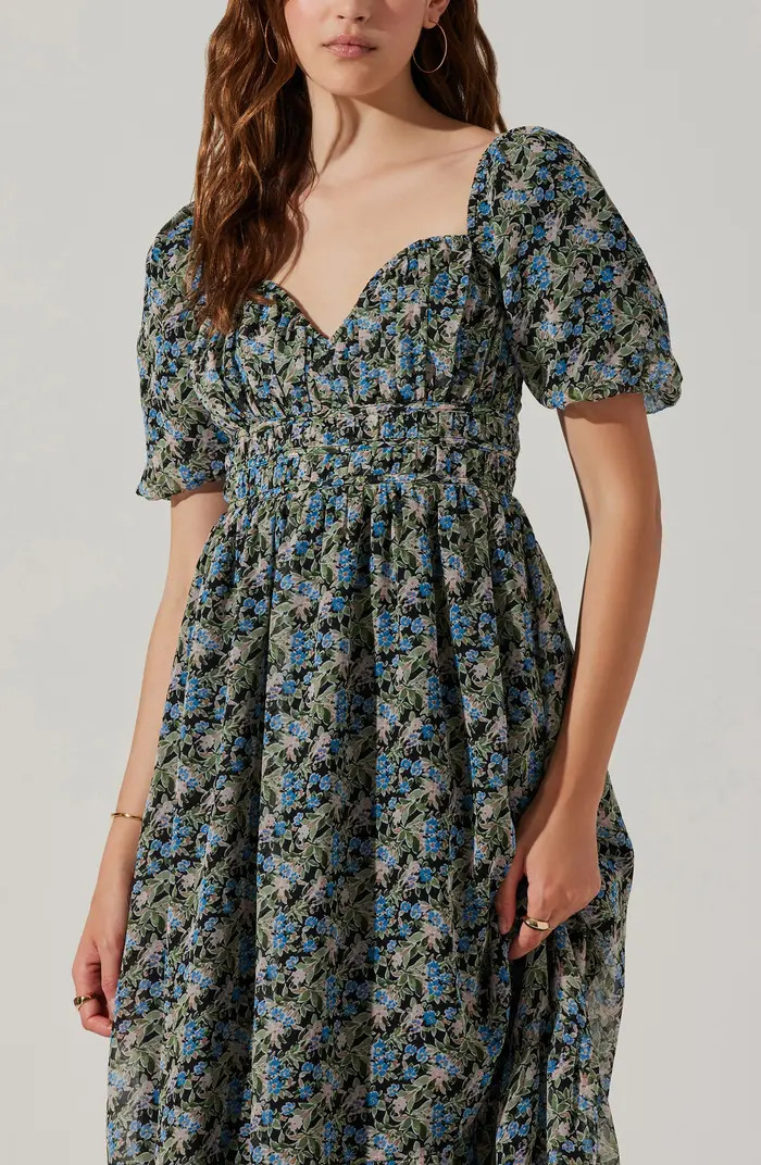 Floral Sweetheart Neck Dress | Nordstrom