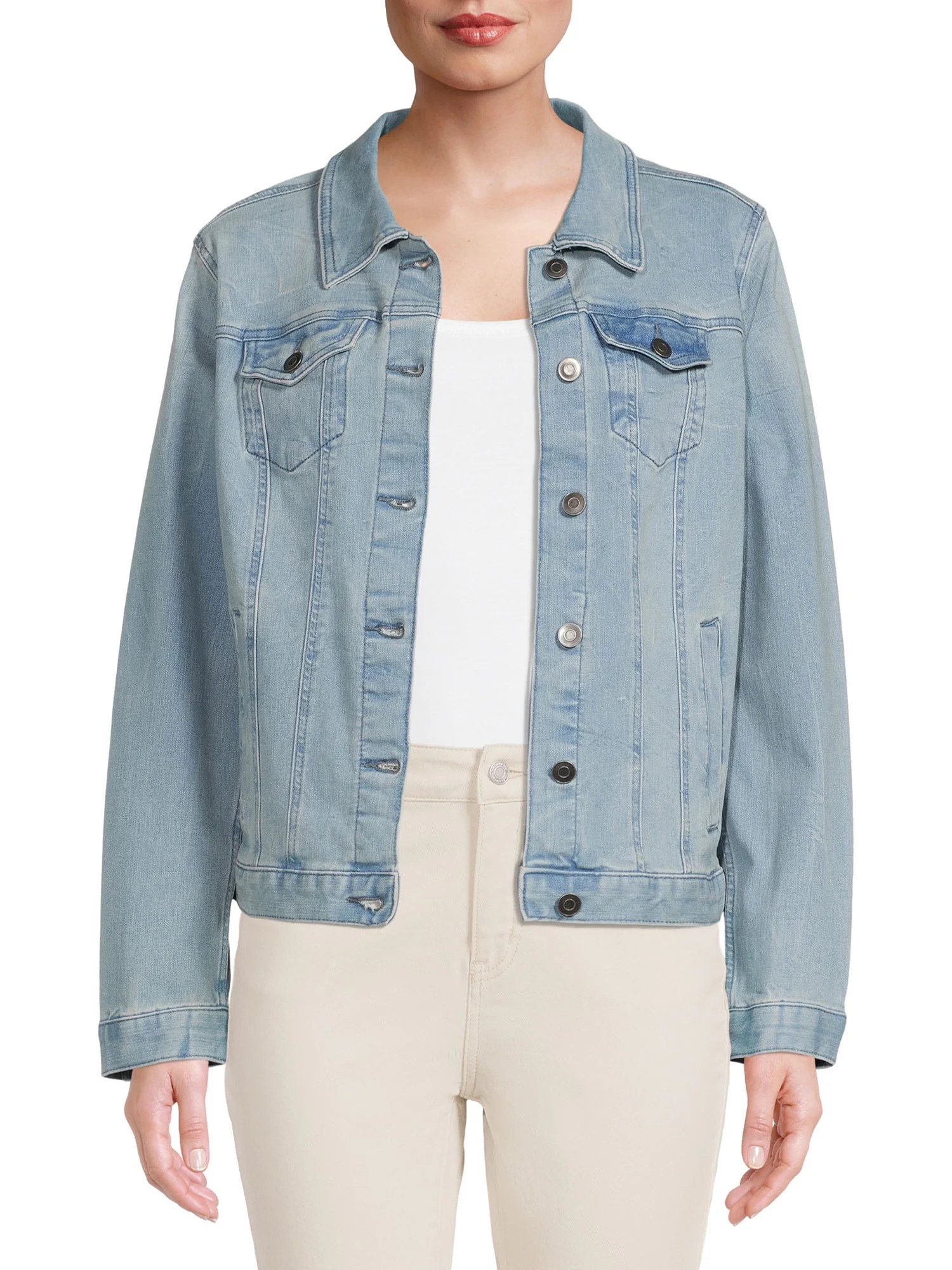Time and Tru Women's Denim Jacket - Walmart.com | Walmart (US)