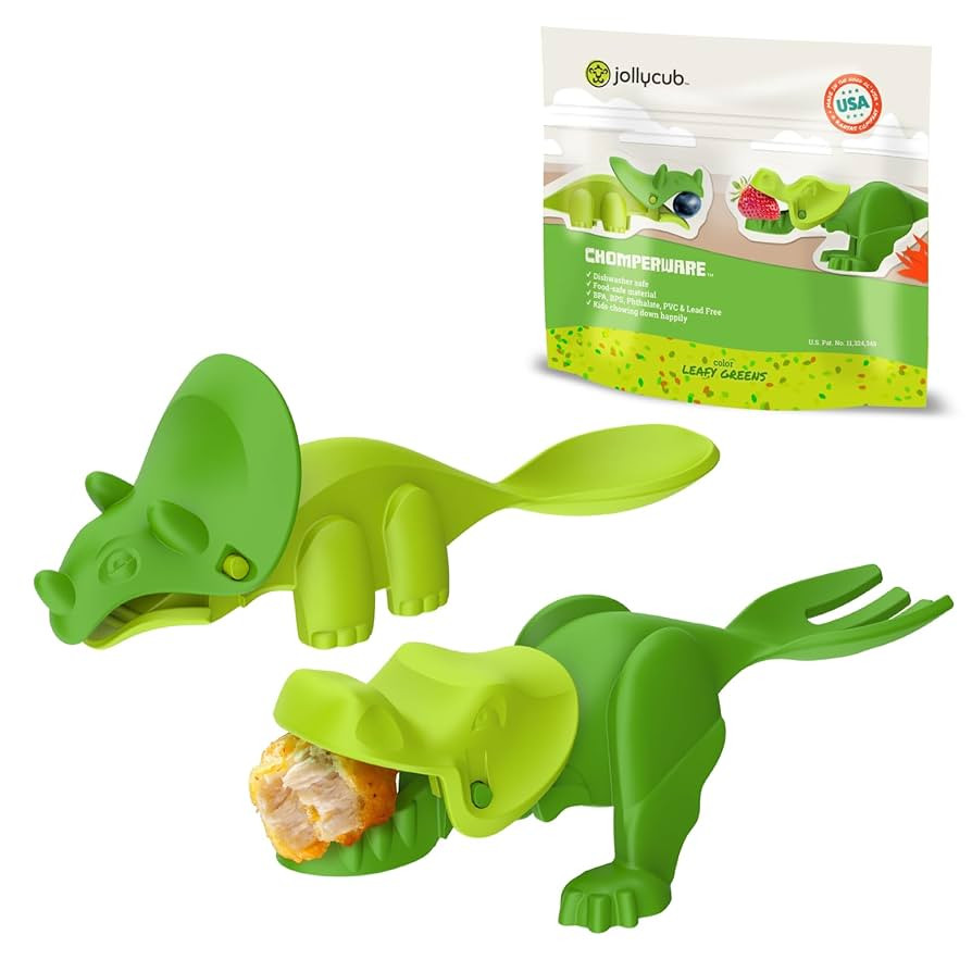 Jollycub® Interactive Toddler Utensils, Dino Chomperware™, Kids Silverware Set, BPA Free, Made... | Amazon (US)