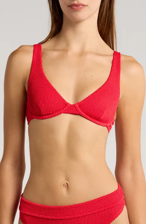 Billabong Summer High Ruby Underwire Bikini Top in Fiesta Red at Nordstrom, Size Large | Nordstrom