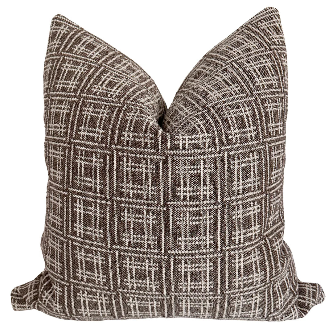 Crisscross Brown Pillow Cover | Hackner Home (US)