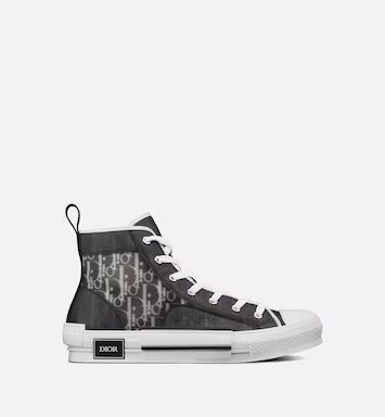 B23 High-Top Sneaker Black and White Dior Oblique Canvas | DIOR | Dior Couture