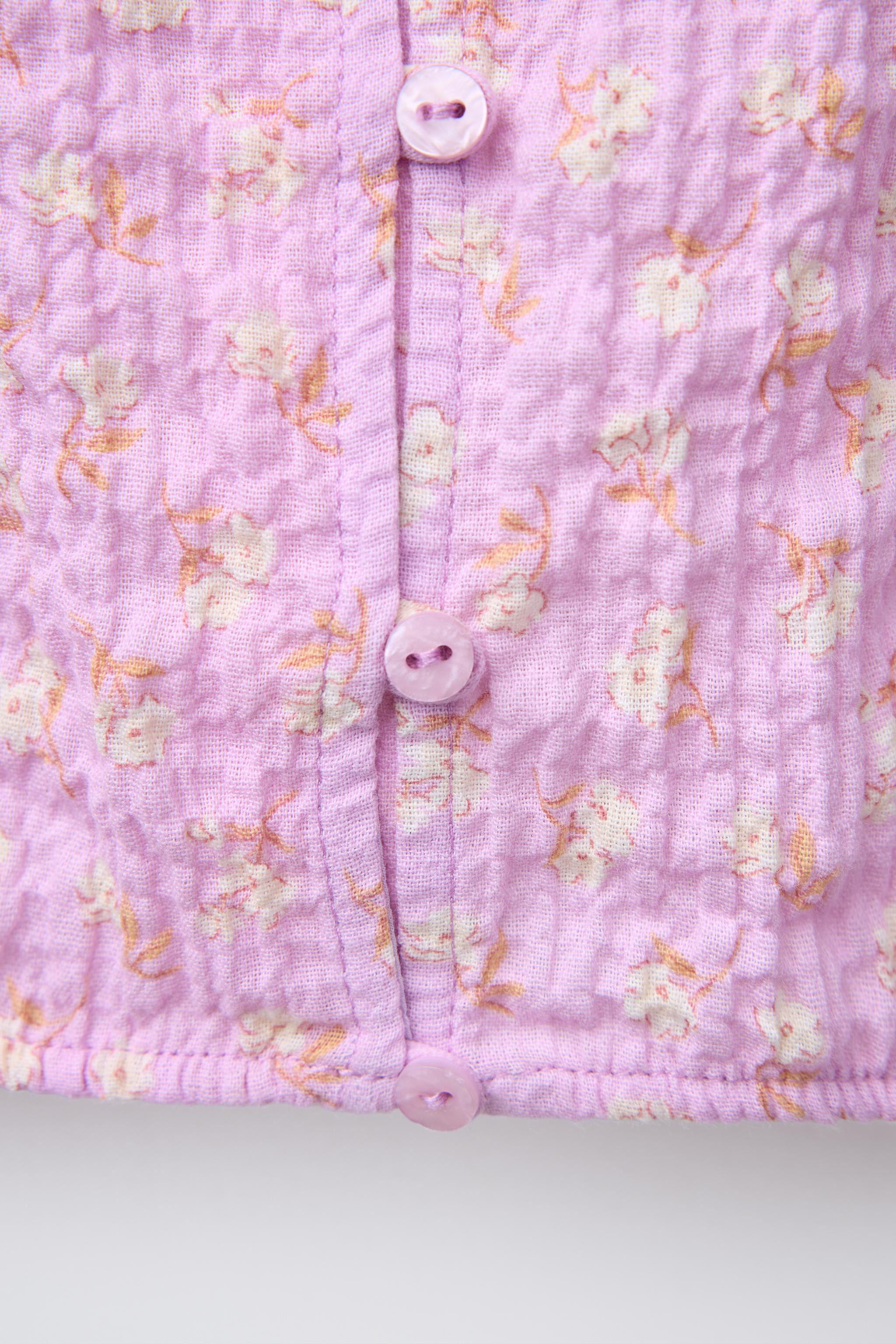 TEXTURED FLORAL SHIRT | Zara US