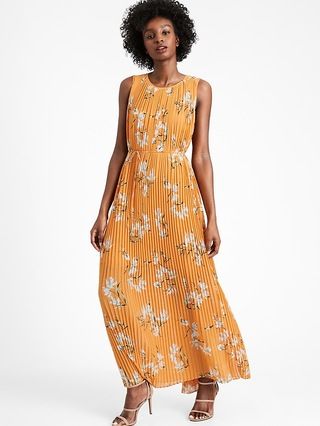 Pleated Maxi Dress | Banana Republic (US)