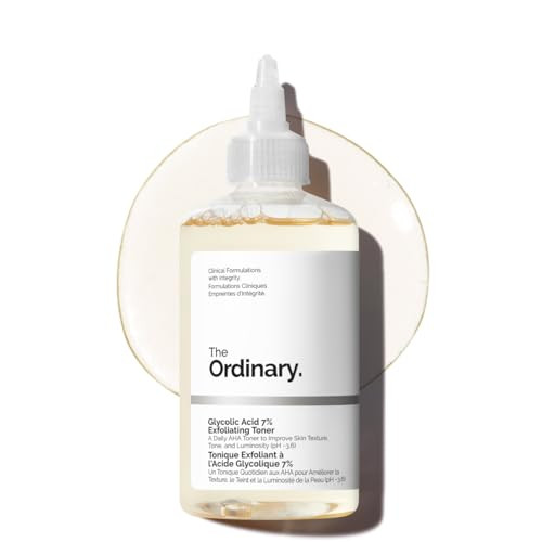 The Ordinary Glycolic Acid 7% Exfoliating Toner, Brightening and Smoothing Daily Toner for More Even-Looking Skin Tone, 8.1 Fl Oz | Amazon (US)